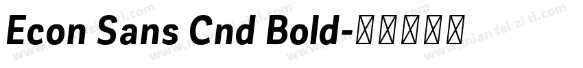 Econ Sans Cnd Bold字体转换
